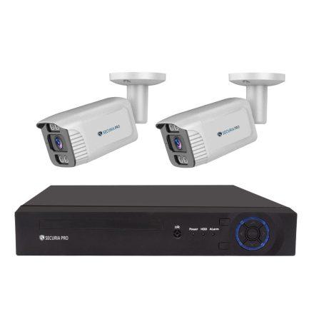 Securia Pro IP kamerarendszer NVR2CHV4S-W smart, fehér Felvétel: merevlemez nélkül