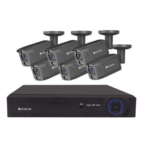   Securia Pro IP kamerarendszer NVR6CHV4S-B smart, fekete Felvétel: merevlemez nélkül